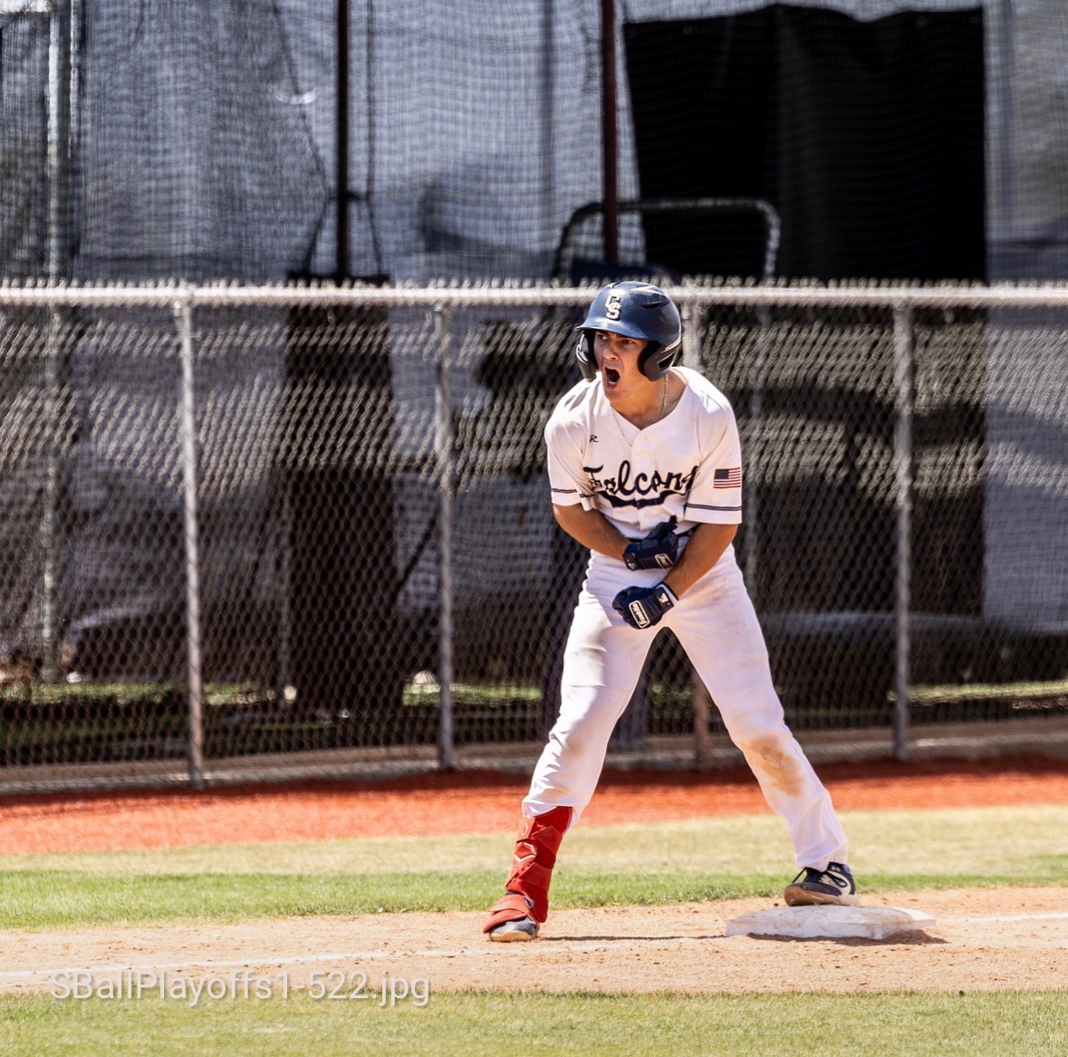 Trevor Collins — celebrating on base