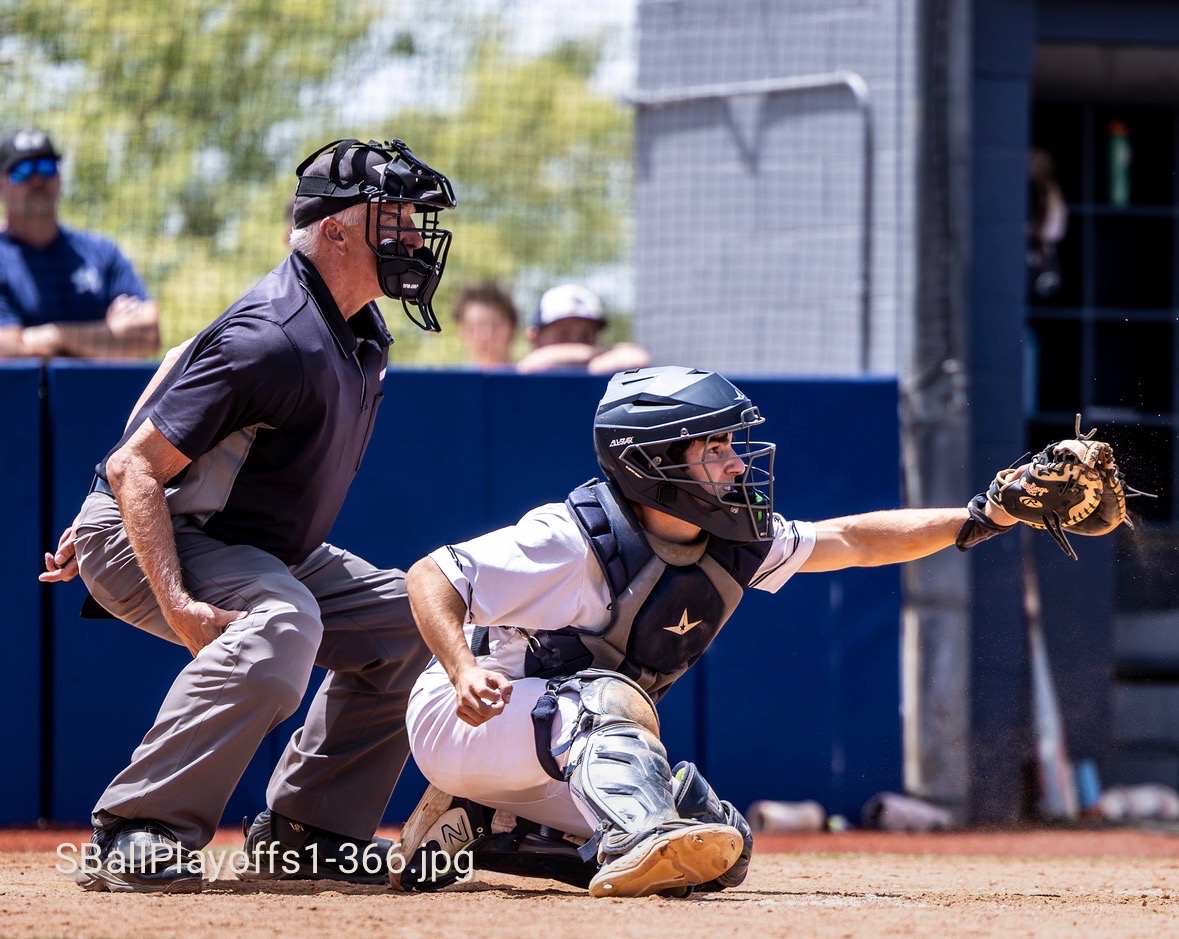 Trevor Collins — catcher receiving pitch, in stance